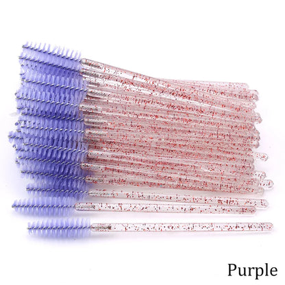 Eyelash Extension Disposable Crystal Eyebrow Brush Mascara Wands Applicator Lash Cosmetic Brushes Beauty Makeup Tool