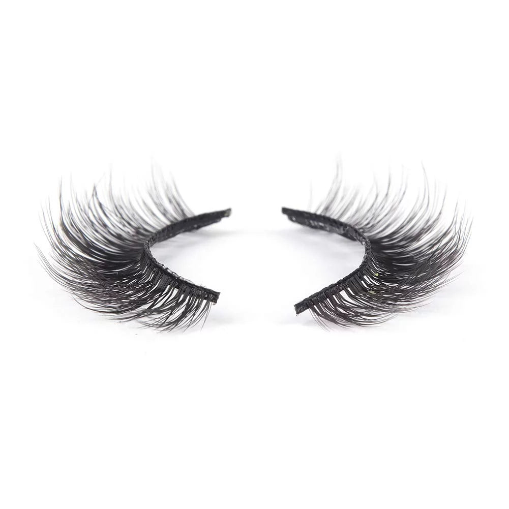 Synthetic Fiber Material Natural Lashes, Super Light Weight,Soft Reusable False Eyelash,Xmz206