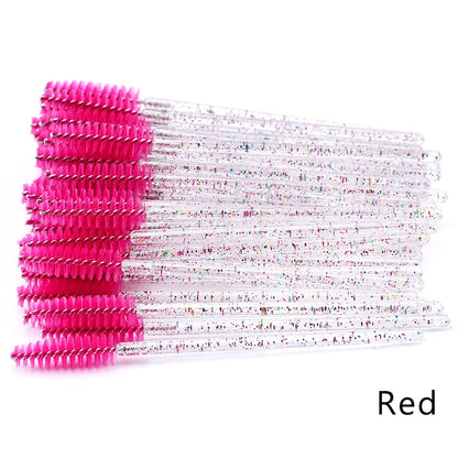 Eyelash Extension Disposable Crystal Eyebrow Brush Mascara Wands Applicator Lash Cosmetic Brushes Beauty Makeup Tool