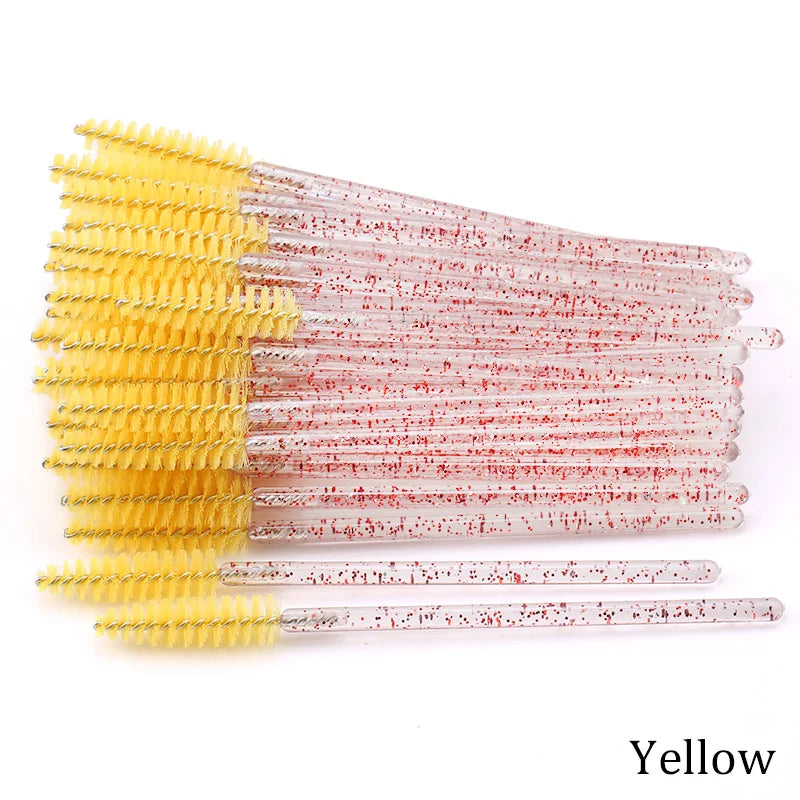 Eyelash Extension Disposable Crystal Eyebrow Brush Mascara Wands Applicator Lash Cosmetic Brushes Beauty Makeup Tool