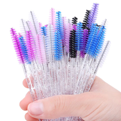 Eyelash Extension Disposable Crystal Eyebrow Brush Mascara Wands Applicator Lash Cosmetic Brushes Beauty Makeup Tool