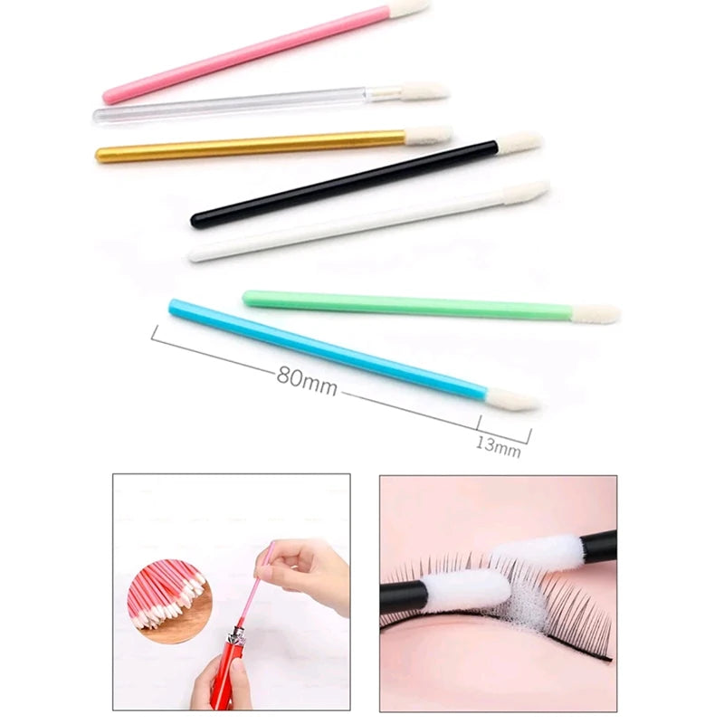 50Pcs Disposable Lip Brush Makeup Mascara Wands Solid Stick Lipgloss Lipstick Brushes Micro Beauty Applicators Wands