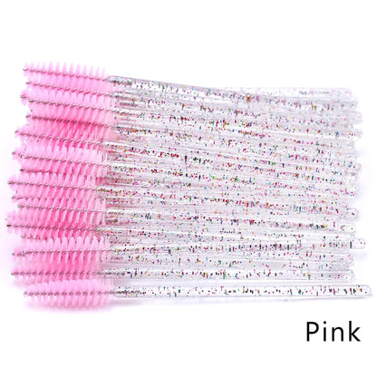 Eyelash Extension Disposable Crystal Eyebrow Brush Mascara Wands Applicator Lash Cosmetic Brushes Beauty Makeup Tool