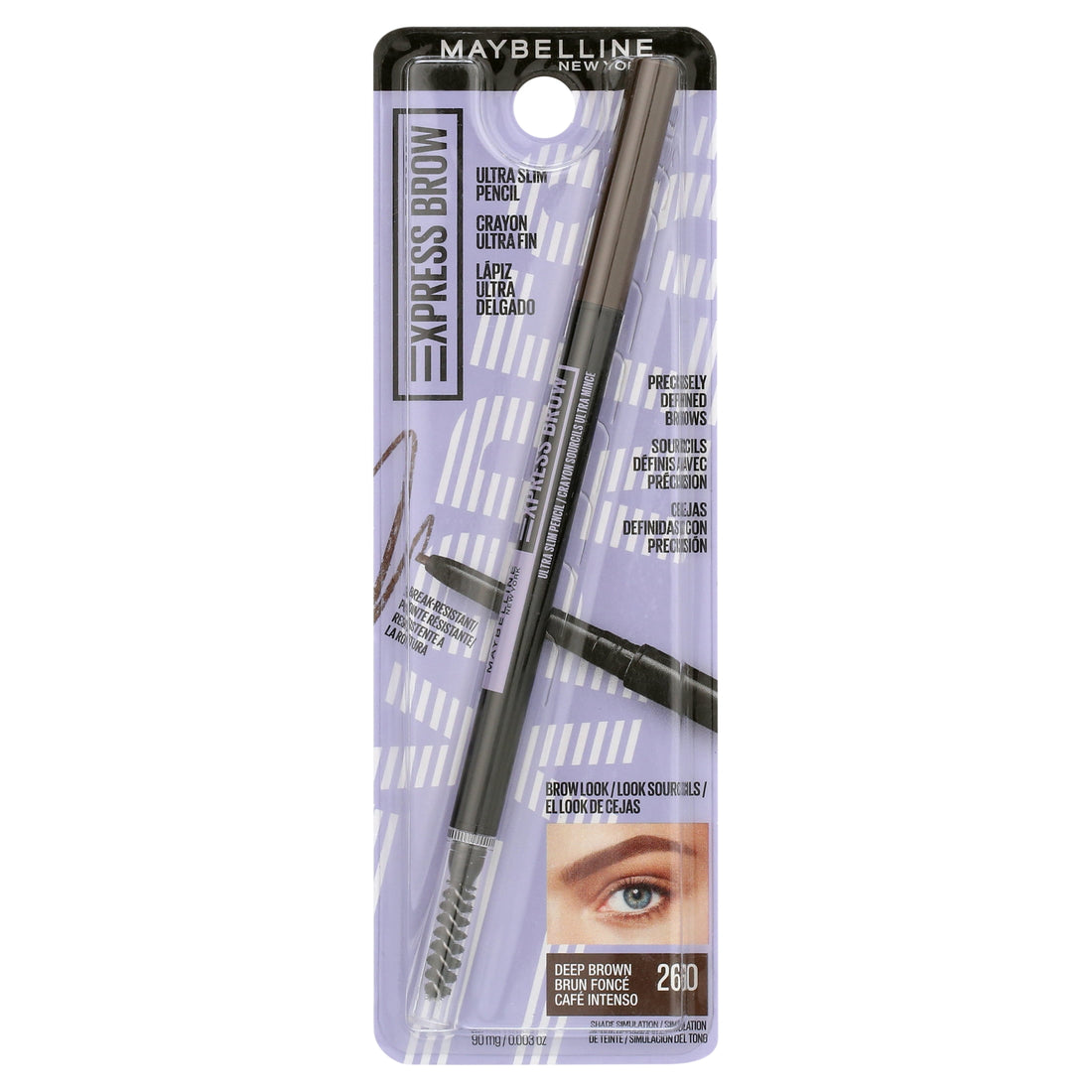 Express Brow Ultra Slim Pencil Eyebrow Makeup, Deep Brown