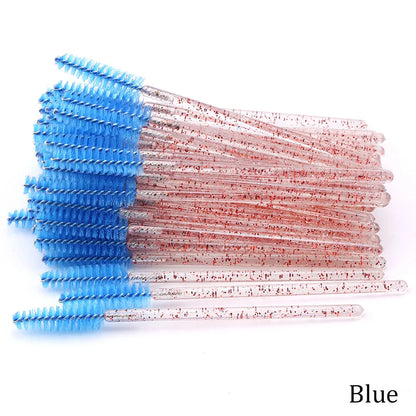 Eyelash Extension Disposable Crystal Eyebrow Brush Mascara Wands Applicator Lash Cosmetic Brushes Beauty Makeup Tool