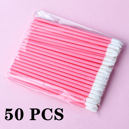 50/100Pcs Makeup Lip Brush Disposable Lip Glossy Wands Applicators Cleaner Brushes Makeup Tools Lipstick Mascara Wands