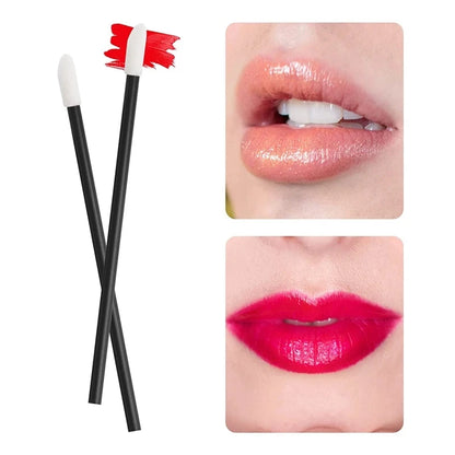 50/100Pcs Makeup Lip Brush Disposable Lip Glossy Wands Applicators Cleaner Brushes Makeup Tools Lipstick Mascara Wands