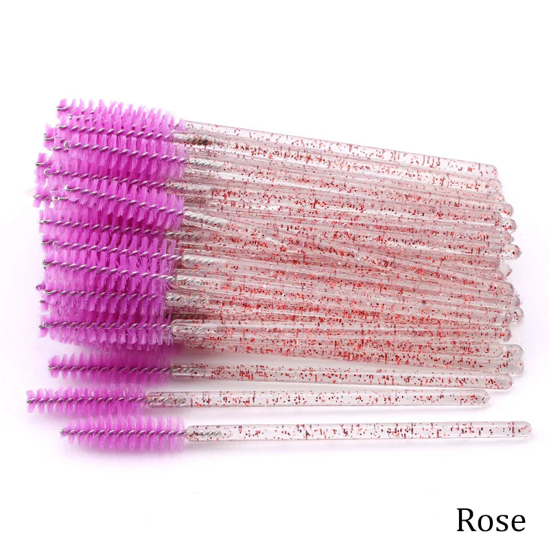 Eyelash Extension Disposable Crystal Eyebrow Brush Mascara Wands Applicator Lash Cosmetic Brushes Beauty Makeup Tool