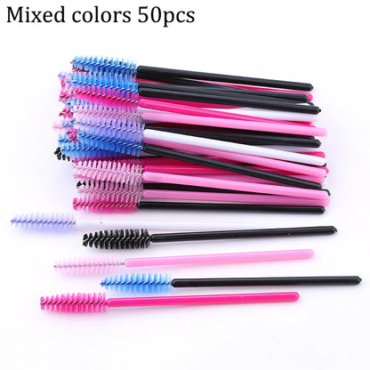 Eyelash Extension Disposable Crystal Eyebrow Brush Mascara Wands Applicator Lash Cosmetic Brushes Beauty Makeup Tool