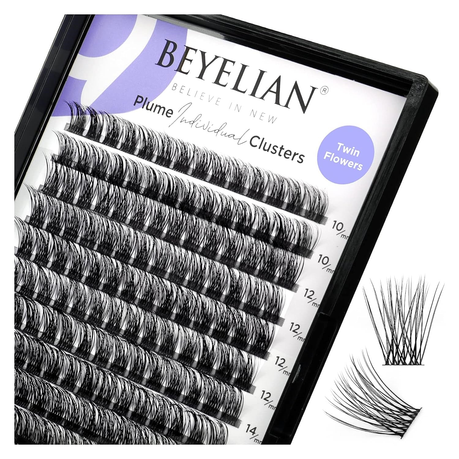 BEYELIAN Lash Clusters, 168 Pcs Individual Cluster Lashes/10-16Mm C Curl DIY 11Z