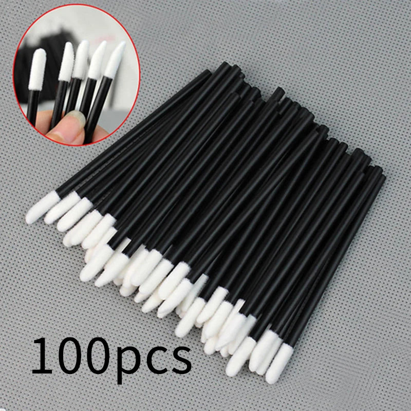 50/100Pcs Makeup Lip Brush Disposable Lip Glossy Wands Applicators Cleaner Brushes Makeup Tools Lipstick Mascara Wands