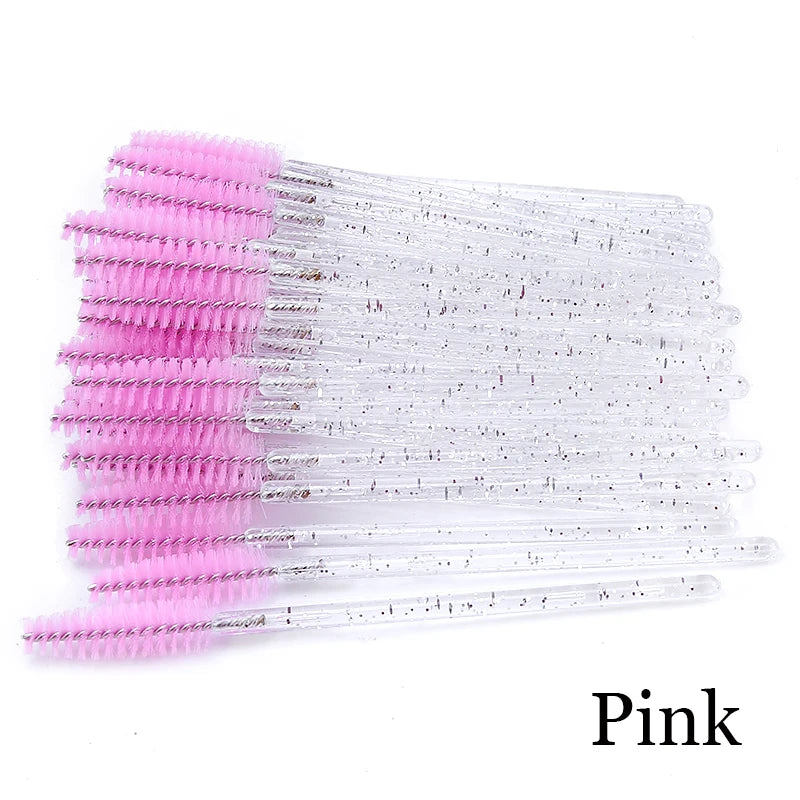 Eyelash Extension Disposable Crystal Eyebrow Brush Mascara Wands Applicator Lash Cosmetic Brushes Beauty Makeup Tool