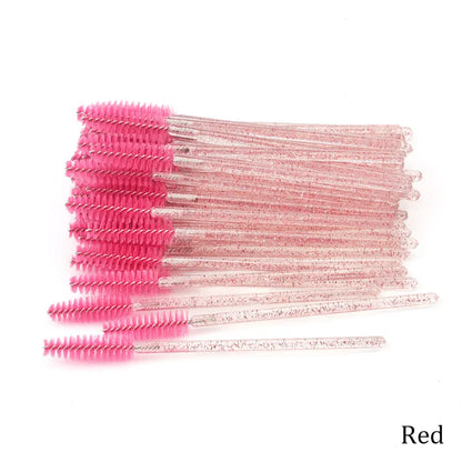 Eyelash Extension Disposable Crystal Eyebrow Brush Mascara Wands Applicator Lash Cosmetic Brushes Beauty Makeup Tool