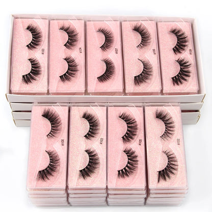 Wholesale Items Lashes Eye Bulk 4/50/100 PCS Natural Long False Eyelashse Fluffy Faux 3D Mink Lashes Vendor Soft Thick Handmade