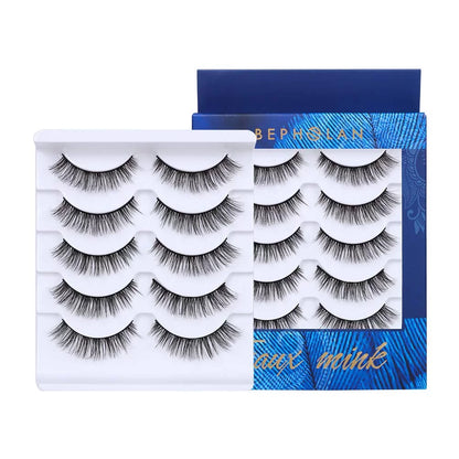 Synthetic Fiber Material Natural Lashes, Super Light Weight,Soft Reusable False Eyelash,Xmz206