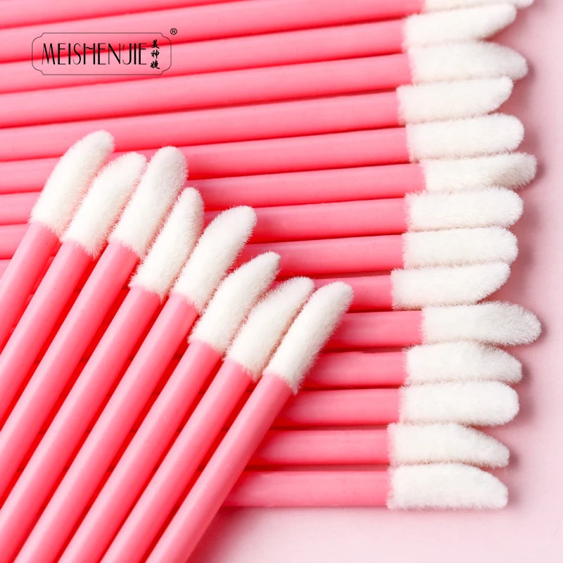 50/100Pcs Makeup Lip Brush Disposable Lip Glossy Wands Applicators Cleaner Brushes Makeup Tools Lipstick Mascara Wands