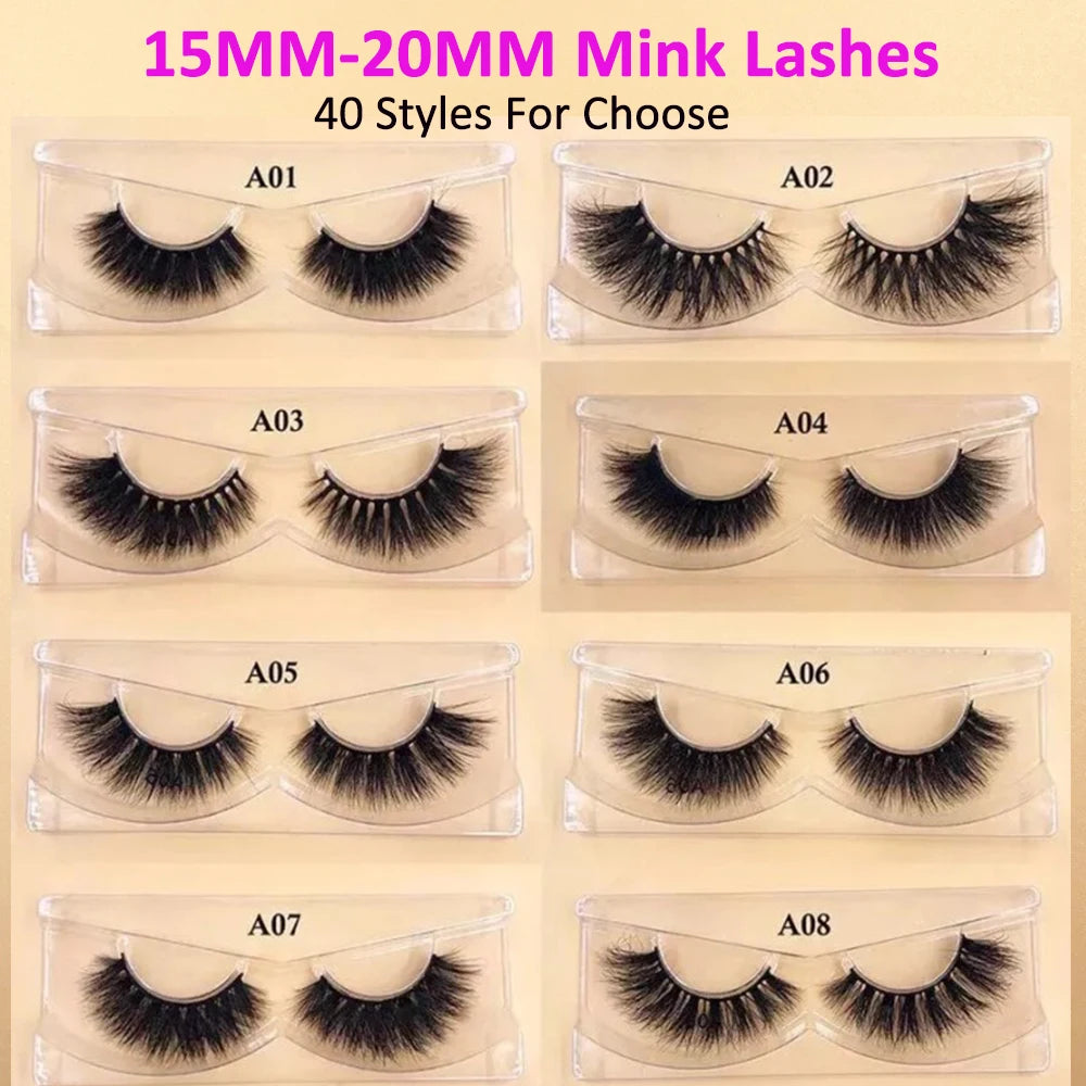 Thick Long 30MM Mink Lashes Boxes Package 5D Fluffy 25MM False Eyelashes Bulk Wholesale Natural 3D Curl Lashes Vendor Makeup