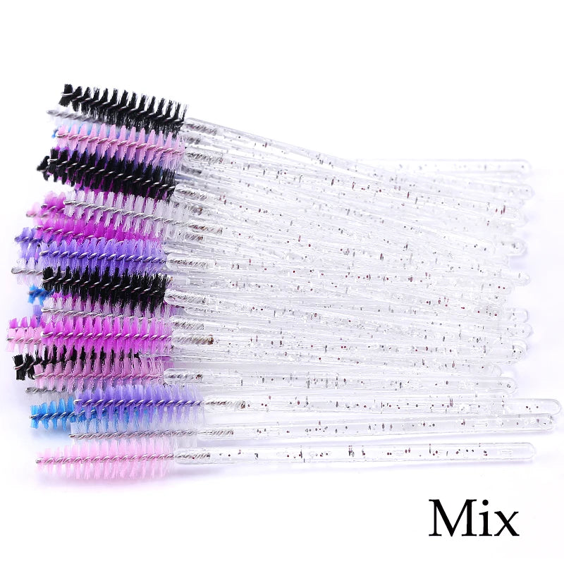 Eyelash Extension Disposable Crystal Eyebrow Brush Mascara Wands Applicator Lash Cosmetic Brushes Beauty Makeup Tool