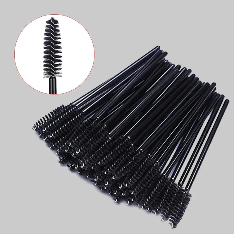 50/1000Pcs Disposable Eyelash Brushes Eyelashes Extension Tools Eyebrow Brush Mascara Wands Applicator Spoolers Makeup Tools