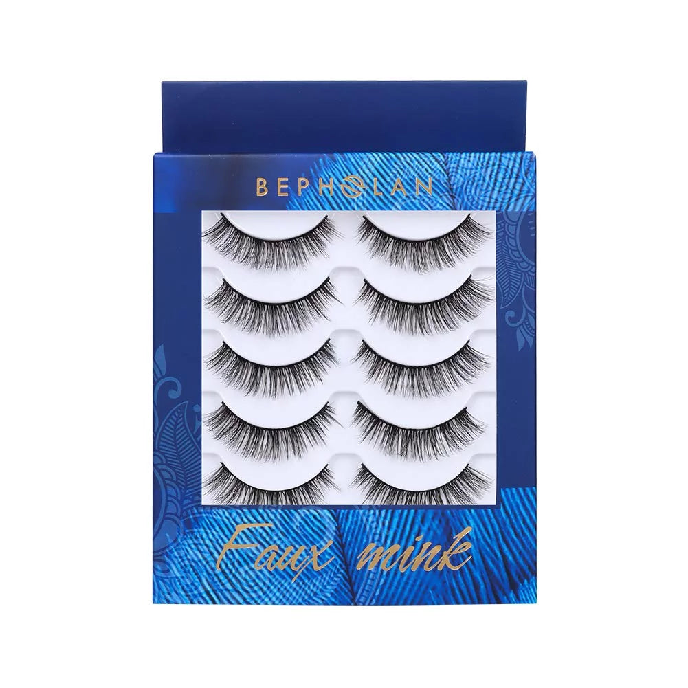 Synthetic Fiber Material Natural Lashes, Super Light Weight,Soft Reusable False Eyelash,Xmz206