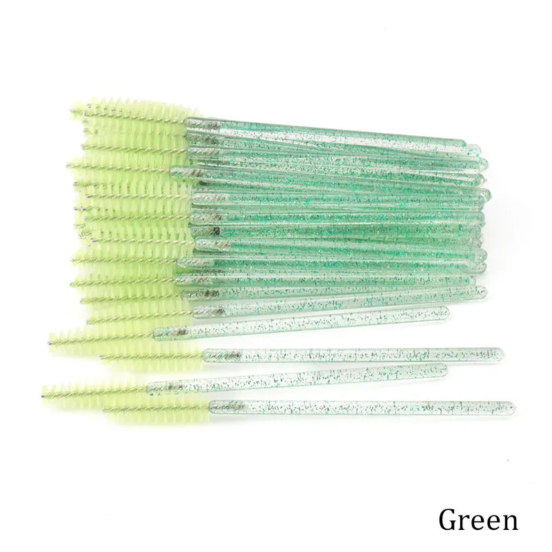 Eyelash Extension Disposable Crystal Eyebrow Brush Mascara Wands Applicator Lash Cosmetic Brushes Beauty Makeup Tool