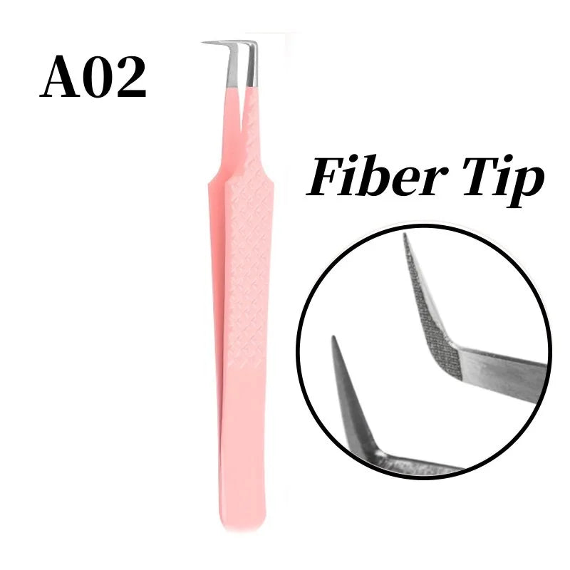 Lashes Tweezers with Fiber Tip Tweezers for Eyelash Extensions Fiber Tips Eyelash Tweezers Eyelash Extensions Lash Tweezers