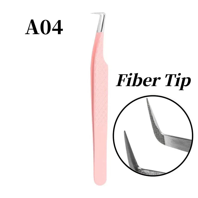 Lashes Tweezers with Fiber Tip Tweezers for Eyelash Extensions Fiber Tips Eyelash Tweezers Eyelash Extensions Lash Tweezers