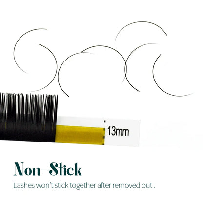 H&amp;L SINCE 1990 20 Row Faux Lash Synthetic Mink Individual Eyelash Extension Dark