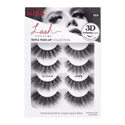 Triple Push-Up Collection Fake Eyelashes Multipack, ‘Bombshell’, 4 Pairs