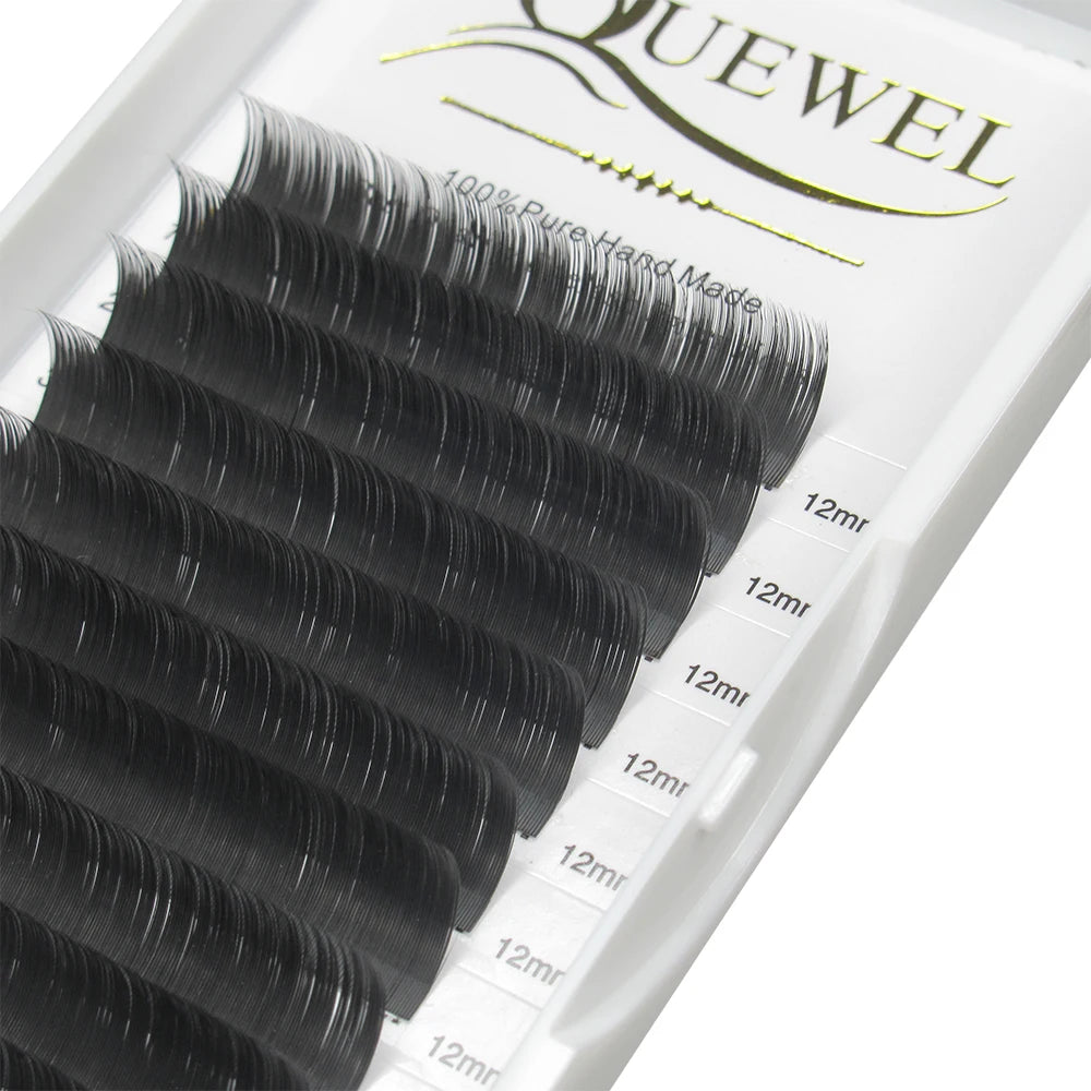 Quewel Ellipse Flat Eyelash Extensions 0.15/0.20mm Matte Faux Mink False Eyelashes