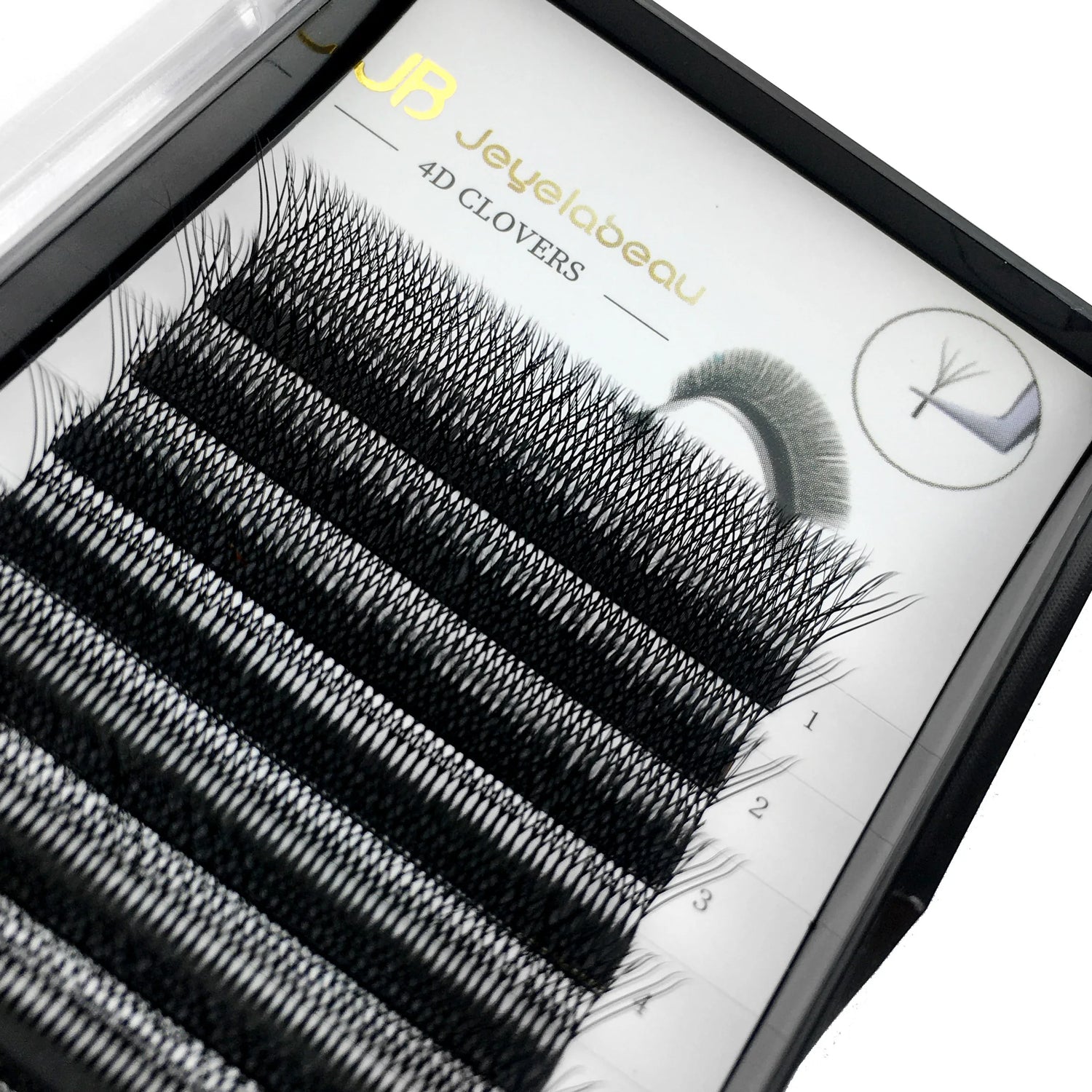 New Natural 4D W Shape Lashes Cilios Four Leaves C&amp;D W Eyelash Extension