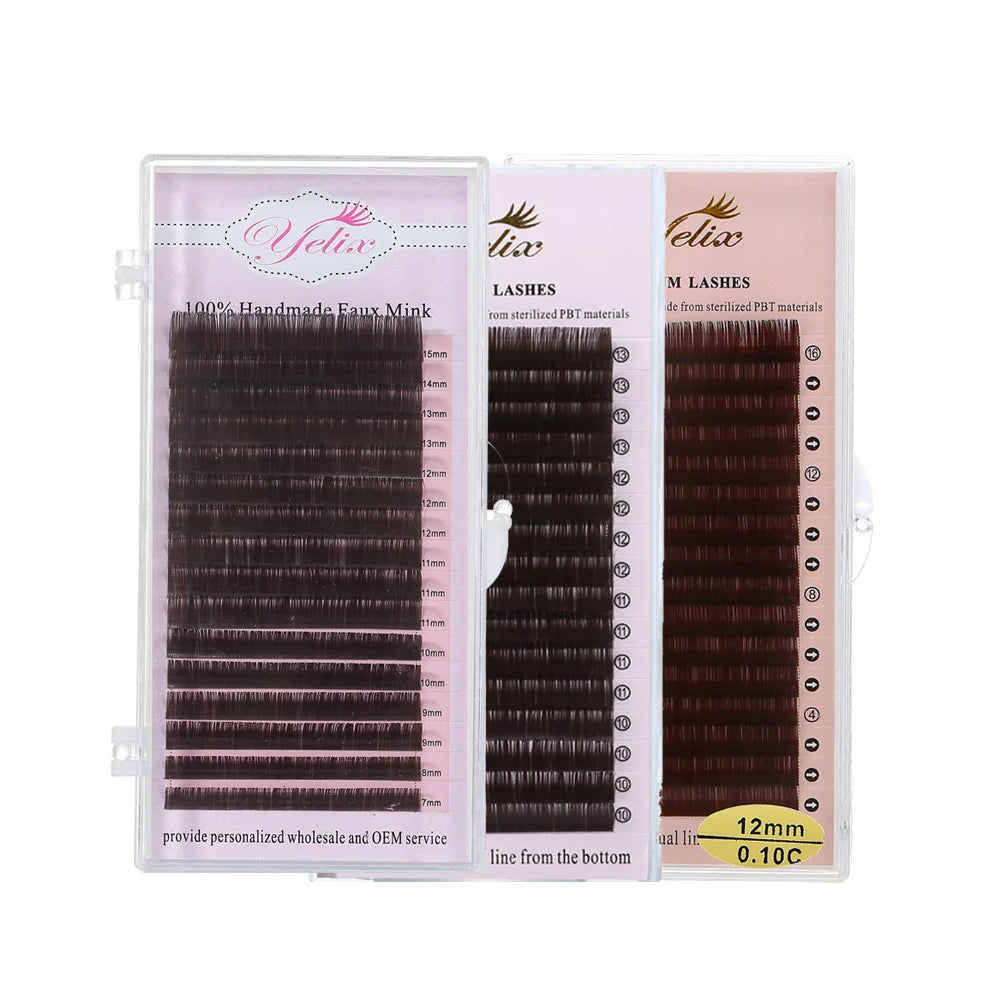 Individual False Eyelash Extension Lashes Mink Eyelashes Fake Cilios Posticos