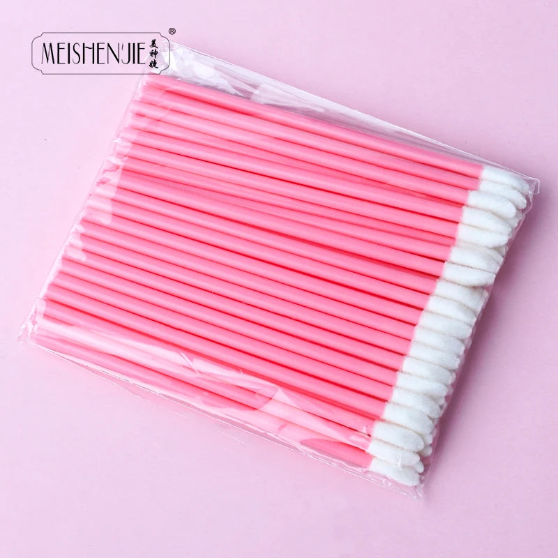 50/100Pcs Makeup Lip Brush Disposable Lip Glossy Wands Applicators Cleaner Brushes Makeup Tools Lipstick Mascara Wands