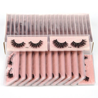 Wholesale Items Lashes Eye Bulk 4/50/100 PCS Natural Long False Eyelashse Fluffy Faux 3D Mink Lashes Vendor Soft Thick Handmade