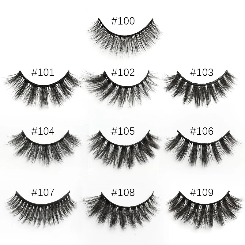 Wholesale Items Lashes Eye Bulk 4/50/100 PCS Natural Long False Eyelashse Fluffy Faux 3D Mink Lashes Vendor Soft Thick Handmade