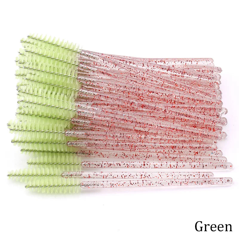 Eyelash Extension Disposable Crystal Eyebrow Brush Mascara Wands Applicator Lash Cosmetic Brushes Beauty Makeup Tool