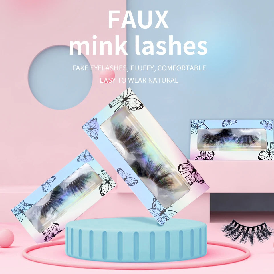 Mink Lashes Wholesale Faux Mink 25Mm Lashes Fluffy Messy 3D Eyelashes Wholesale Items Lashes Bulk