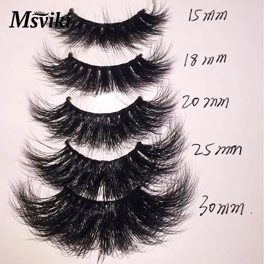 Thick Long 30MM Mink Lashes Boxes Package 5D Fluffy 25MM False Eyelashes Bulk Wholesale Natural 3D Curl Lashes Vendor Makeup