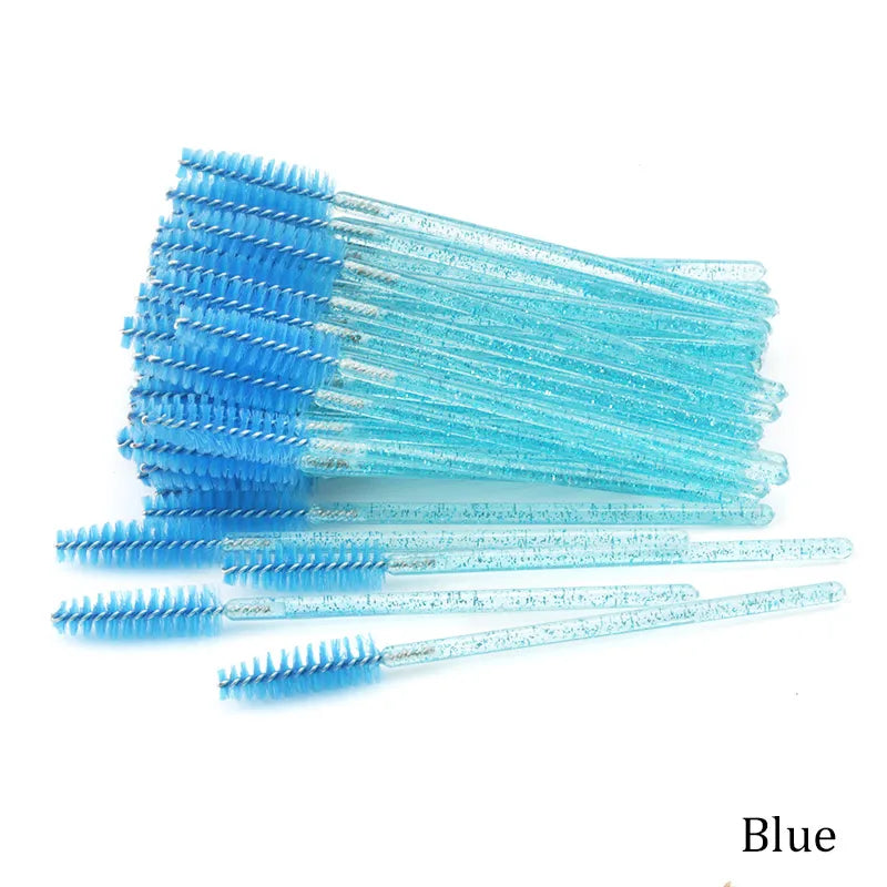 Eyelash Extension Disposable Crystal Eyebrow Brush Mascara Wands Applicator Lash Cosmetic Brushes Beauty Makeup Tool