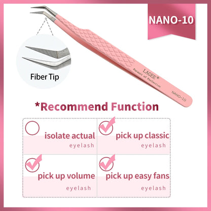 Fiber Tip Eyelash Extension Tweezer Volume Isolation Precise Lash Tweezers Nano Technology Eyebrow from Nagaraku Makeup