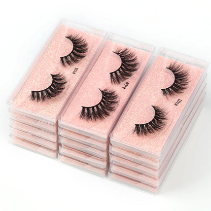 Wholesale Items Lashes Eye Bulk 4/50/100 PCS Natural Long False Eyelashse Fluffy Faux 3D Mink Lashes Vendor Soft Thick Handmade