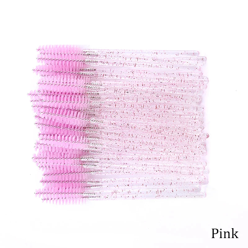 Eyelash Extension Disposable Crystal Eyebrow Brush Mascara Wands Applicator Lash Cosmetic Brushes Beauty Makeup Tool