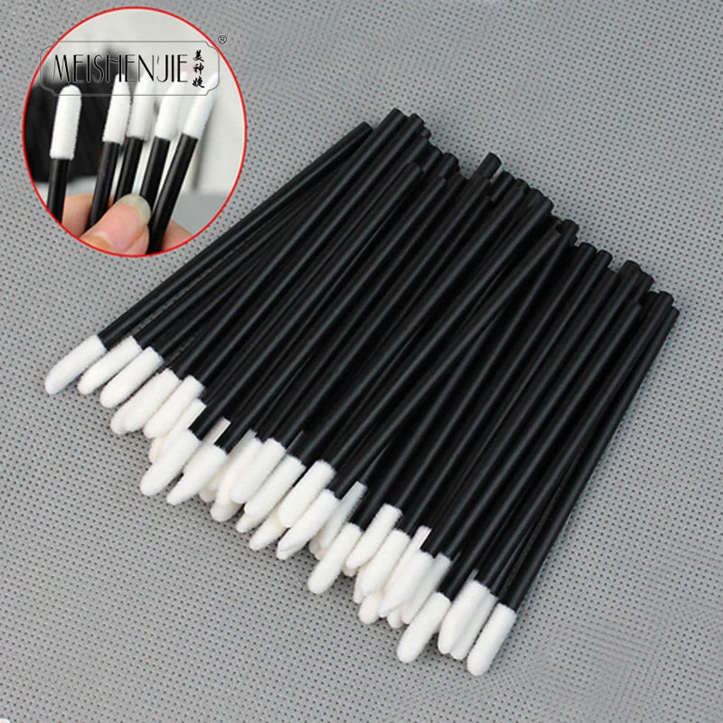 50/100Pcs Makeup Lip Brush Disposable Lip Glossy Wands Applicators Cleaner Brushes Makeup Tools Lipstick Mascara Wands