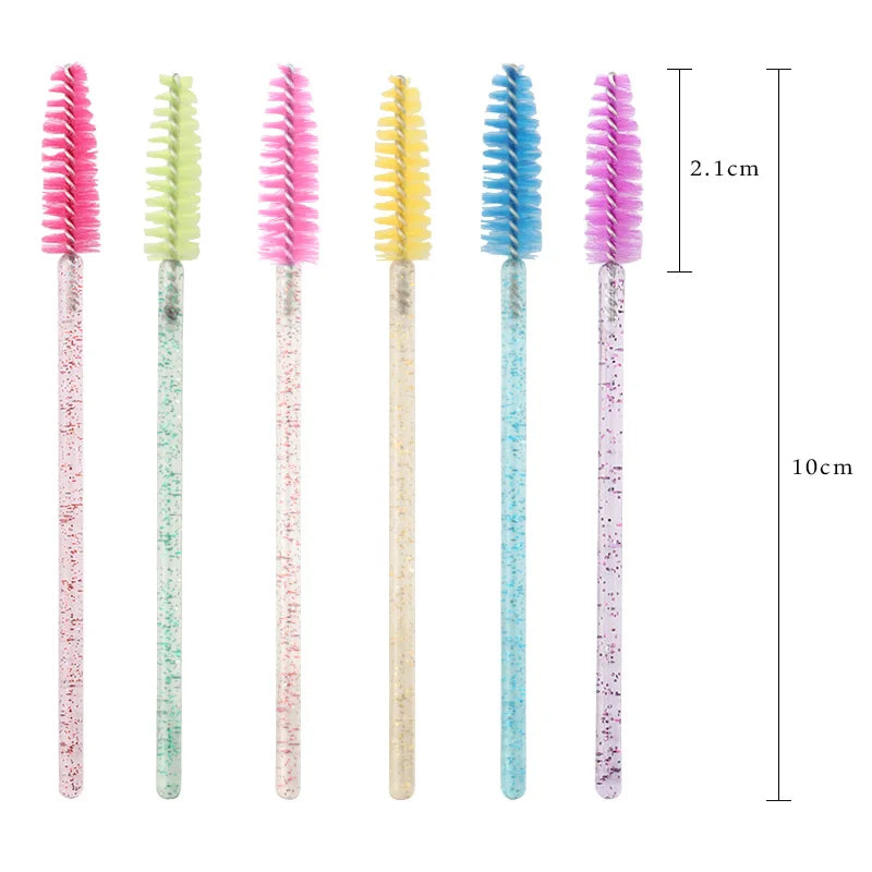 Eyelash Extension Disposable Crystal Eyebrow Brush Mascara Wands Applicator Lash Cosmetic Brushes Beauty Makeup Tool