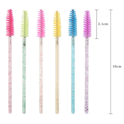 Eyelash Extension Disposable Crystal Eyebrow Brush Mascara Wands Applicator Lash Cosmetic Brushes Beauty Makeup Tool