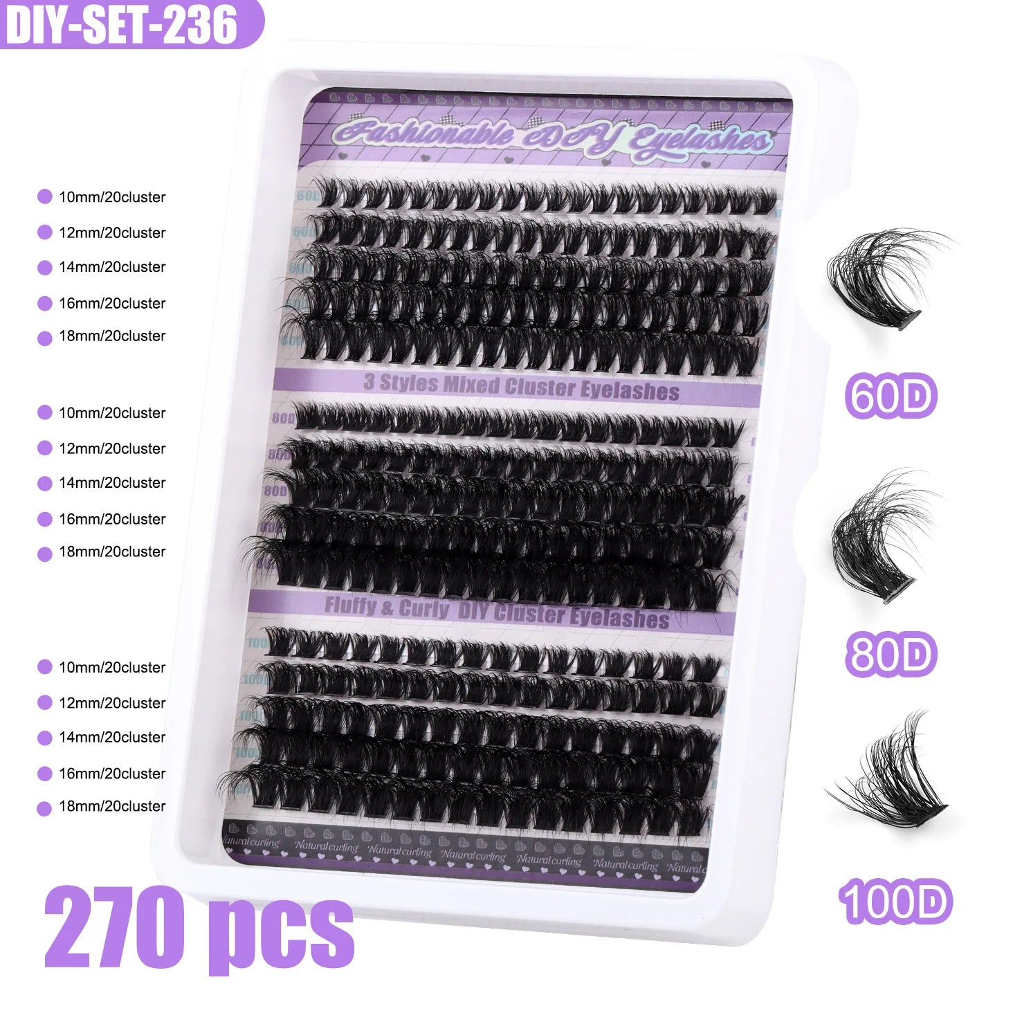 Lash Clusters 150 Pcs 30-100D Eyelash Extensions Eyelash Clusters Natural Look Wispy Lashes D Curl 9-14Mm Cluster Lashes Individ