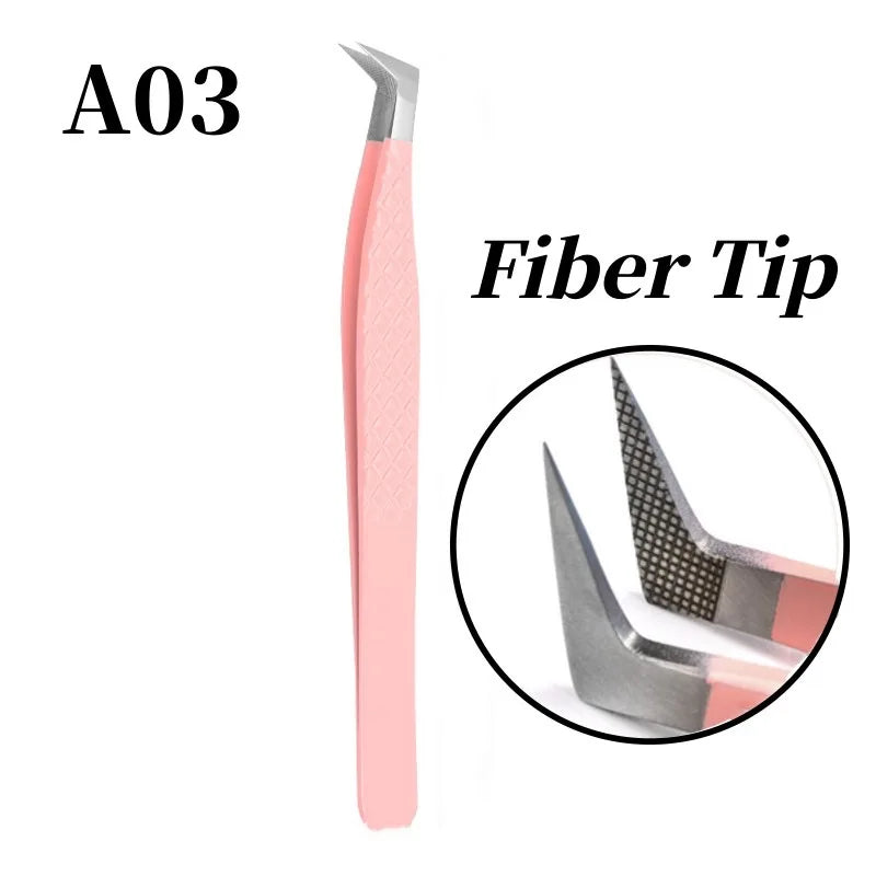 Lashes Tweezers with Fiber Tip Tweezers for Eyelash Extensions Fiber Tips Eyelash Tweezers Eyelash Extensions Lash Tweezers