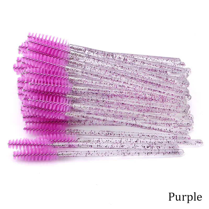 Eyelash Extension Disposable Crystal Eyebrow Brush Mascara Wands Applicator Lash Cosmetic Brushes Beauty Makeup Tool