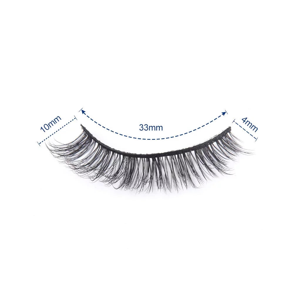 Synthetic Fiber Material Natural Lashes, Super Light Weight,Soft Reusable False Eyelash,Xmz206