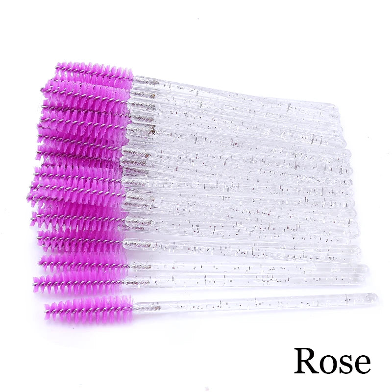 Eyelash Extension Disposable Crystal Eyebrow Brush Mascara Wands Applicator Lash Cosmetic Brushes Beauty Makeup Tool